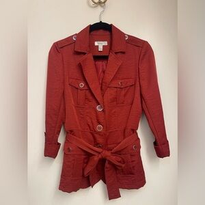 Dressbarn Rust Lightweight Utility Jacket